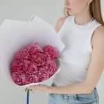 Монобукет из 11 пионовидных роз Кантри Блюз